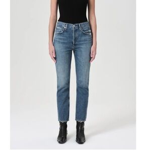 AGOLDE Riley High Rise Straight Crop